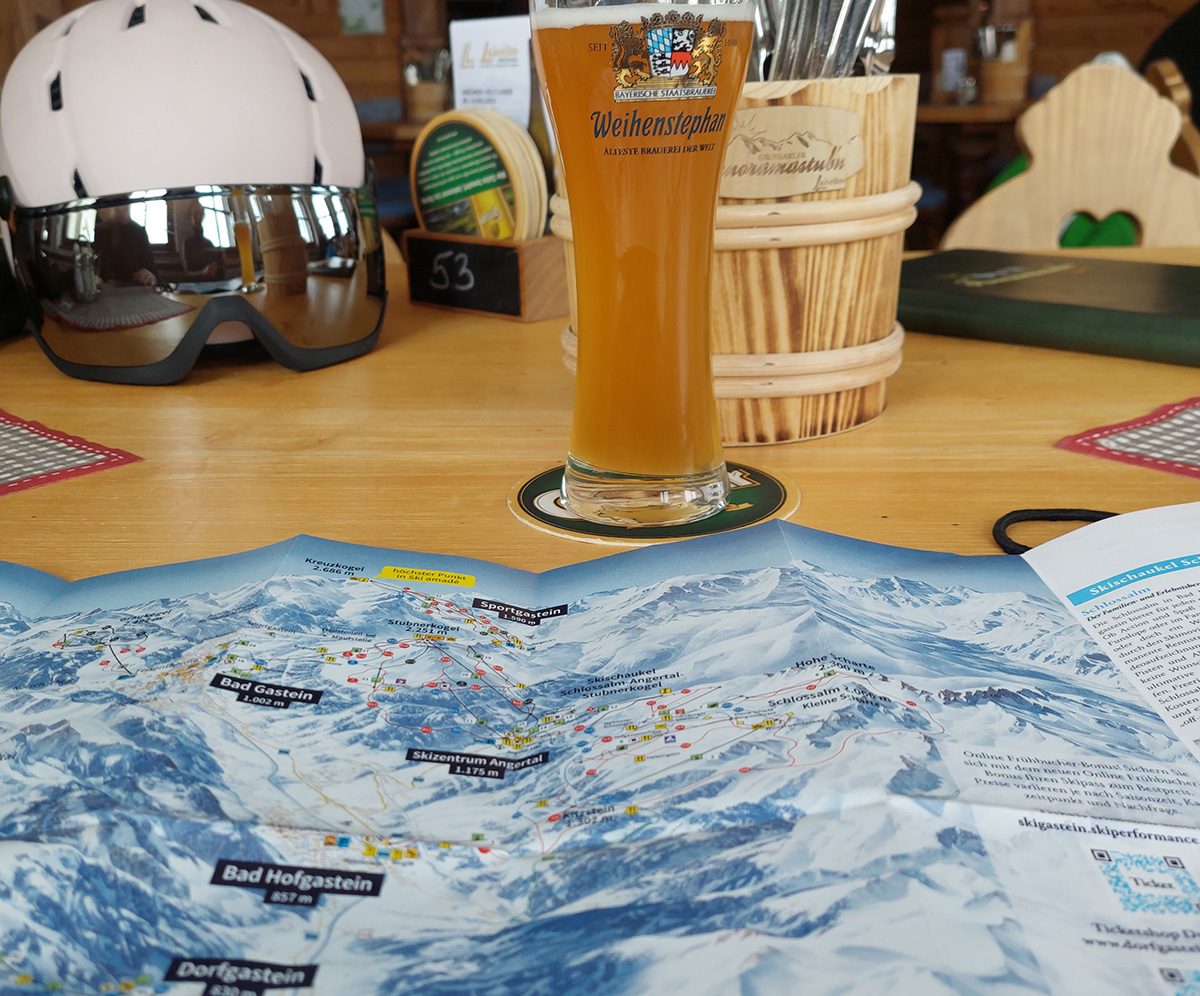 Skimap en een biertje